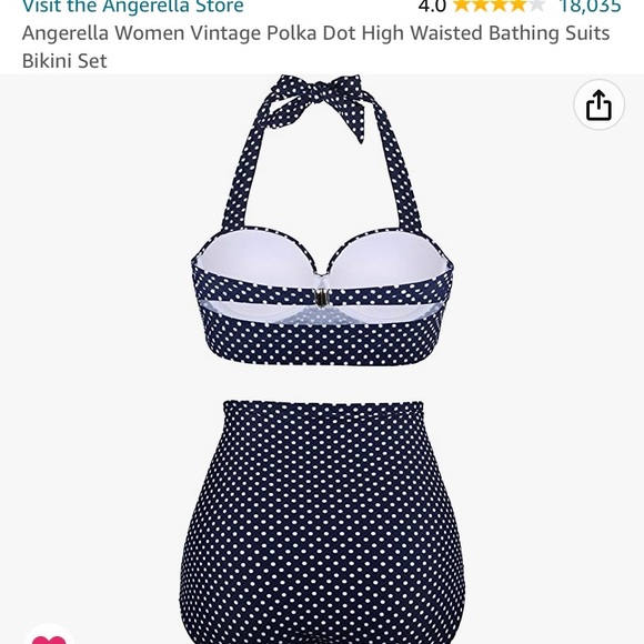 Women’s Pin-Up Girl Style High-waisted Two-piece Swimsuit - Picture 2 of 4